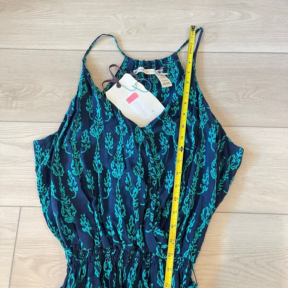 Chelsea & Violet Women's Jumpsuit Size L Sleeveless Green Blue Print Casual - Picture 8 of 11